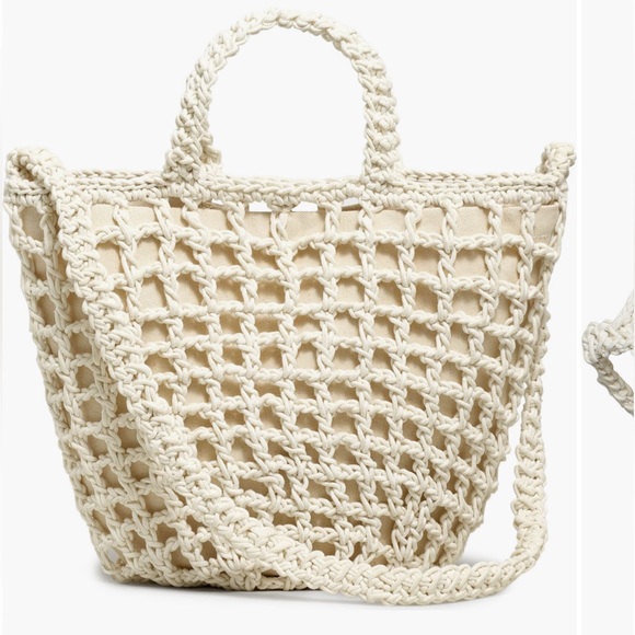 Madewell Handbags - Madewell Crocheted Shoulder Bag NWT in White